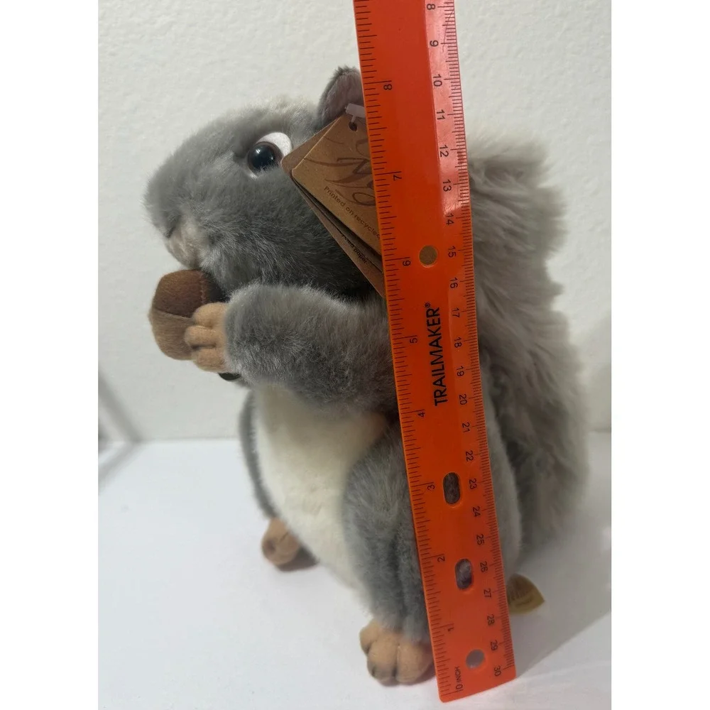Aurora Miyoni Grey Squirrel Plush Stuffed Animal with Acorn 8 inch 26172 NEW